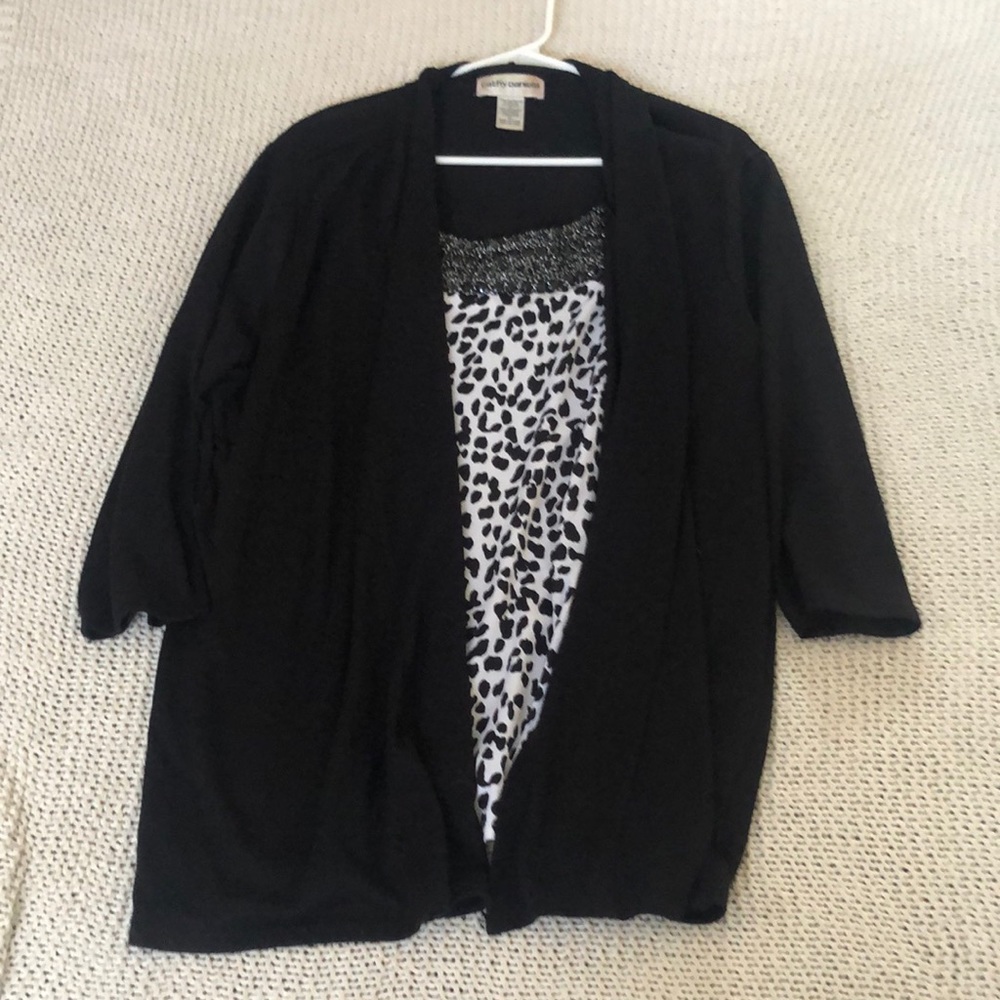 Two Piece Cardigan and Top Set Size XL